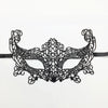 Elegant black lace half face mask for masquerade and costume parties