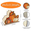Wooden Autumn Napkin Holder with Pumpkin & Maple Leaf Design