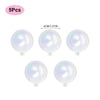 A set of five iridescent pearl-like cake toppers with a 4cm diameter and 1.57 inch size.
