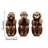 Three Wise Monkeys Resin Figurine Set