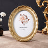 Vintage Resin Photo Frame with Golden Ornamental Details