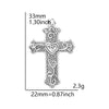 Antique silver cross charm measuring 33mm long and weighing 2.3 grams