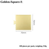 A rectangular metallic gold dessert cake board, 70mm by 70mm, shown against a white background.