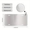 A rectangular metal wall plaque with a polished finish, available in stainless steel or aluminum, and waterproof.