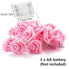 LED Rose Flower String Lights - 3M, 20 Lights, Multi-Color