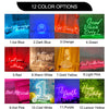 Présentation de douze options de couleurs pour décor mural LED néon cigarette, incluant bleu glace, bleu foncé, orange, vert,