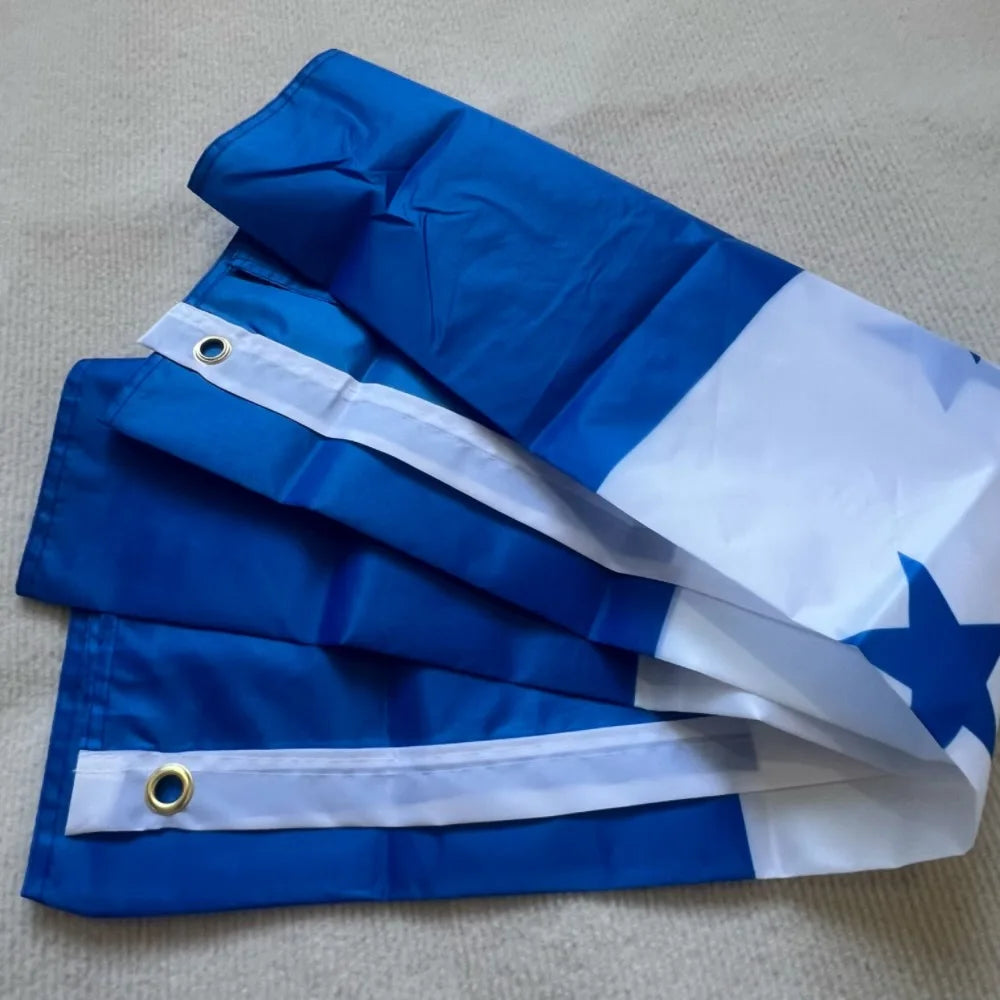 Blue and white polyester hanging flag of Honduras with a star design