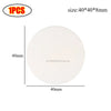 A round, white silicone door stopper bumper with a diameter of 40mm and a thickness of 8mm.