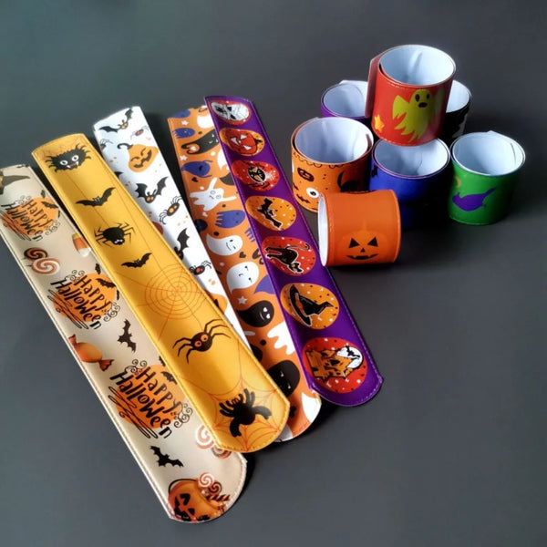 Halloween Slap Bracelets for Party Favors and Trick-or-Treat Bags