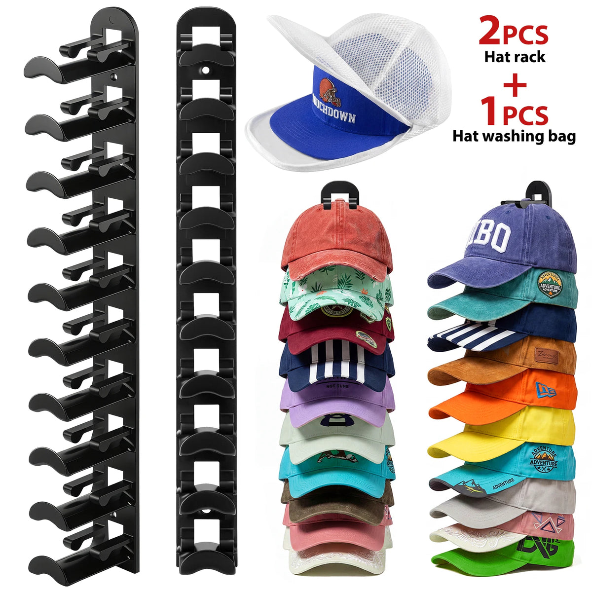 Set aus Kleiderhaken und Netzhalter für Baseballcaps