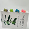 A white box displays five small, green and blue articulated baby dragon figurines lined up across the top.