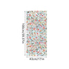 Botanical print static cling window film featuring a dense floral pattern of pink, orange, and green flowers on a light backg