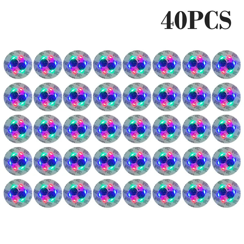 40 pieces of luminous LED coaster lights designed for bottles and glasses