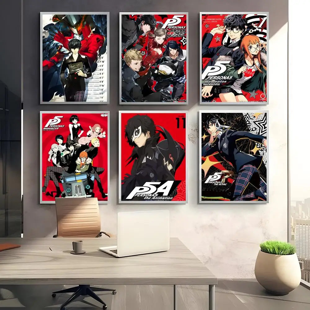 Persona 5 Classic Anime Poster - Self-Adhesive Wall Art