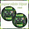 Green Video Game Birthday Party Supplies Kit with Gamepad Balloons
