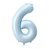 Pastel Pink & Blue Foil Number Balloon for Birthdays & Celebrations