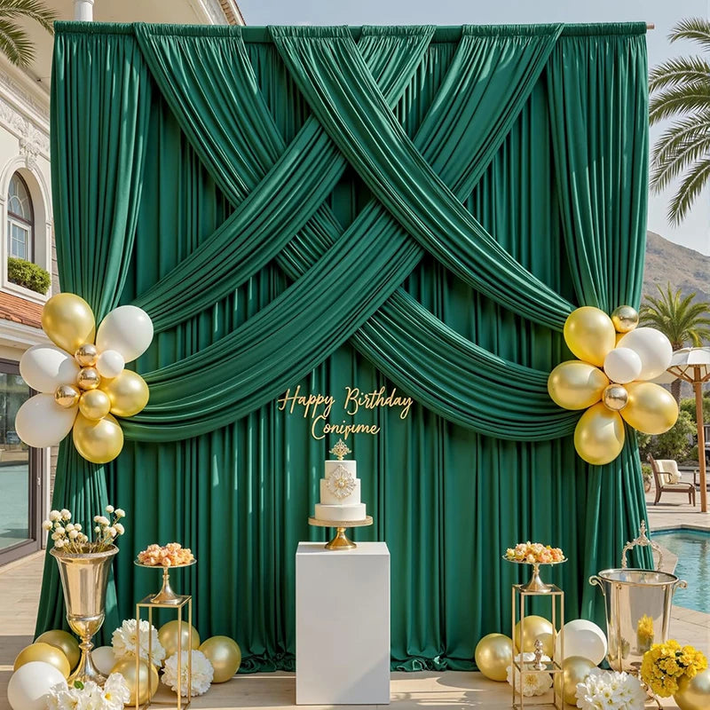 Silky Polyester Backdrop Drapes for Weddings & Events