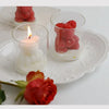 Rose Bear Scented Soy Wax Candle in Glass Cup