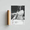 Album art for Lana Del Rey's album Ultravioletence featuring a woman in a white shirt.