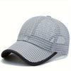 A light gray breathable mesh baseball cap shown from a slight angle.