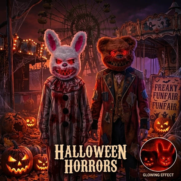 LED Animal Face Mask with Glowing Eyes for Halloween