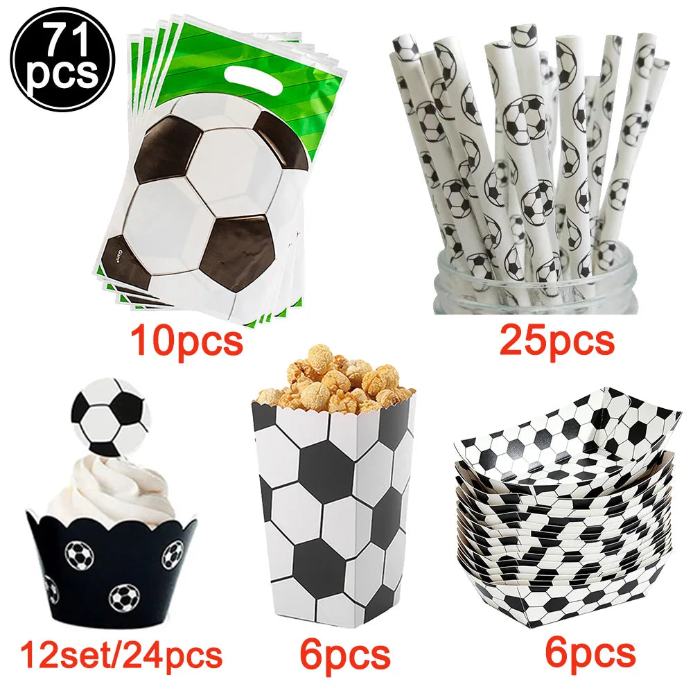 Soccer Party Disposable Tableware Set