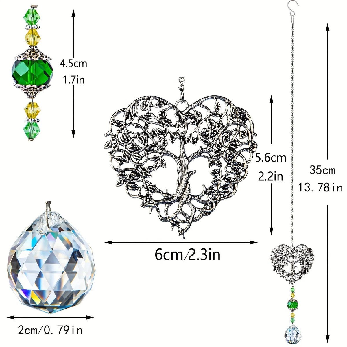 A silver pendant featuring an intricate tree of life design, suspended from a chain.