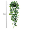 Hanging artificial plant wall decor featuring lush green foliage.