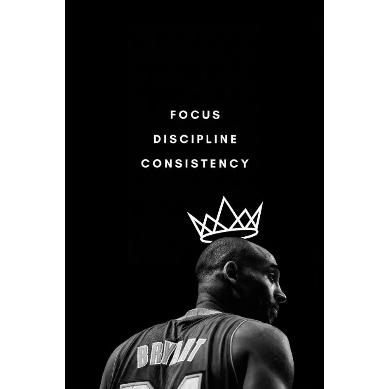 A close-up, black and white photo of a basketball player's silhouette with a crown above his head.