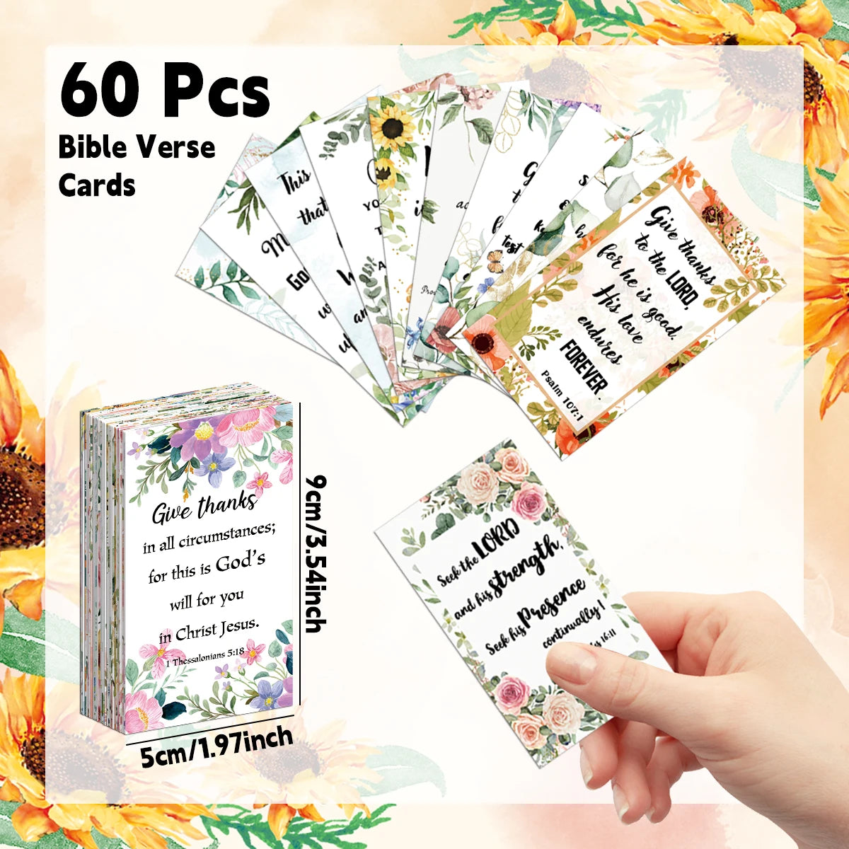 Bible Verse Scripture Cards – Inspirational Christian Encouragement Cards
