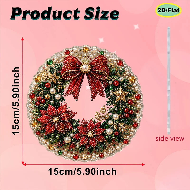 Pearl Diamond Painting Christmas Ornament Craft Kit