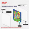 DIY acrylic with self-adhesive backing featuring a colorful castle design for crafting