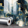 Rouleau de décalcomanies murales imitation marbre 3D avec des motifs marbrés bleu et or