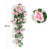 Silk Rose Hanging Vine - Faux Flower Garland for Home Décor