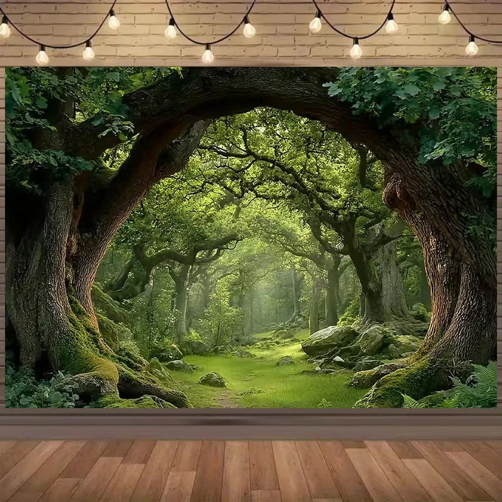 Enchanted Forest Birthday Party Photography Backdrop