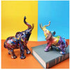 Colorful Elephant Resin Figurine for Home Decor