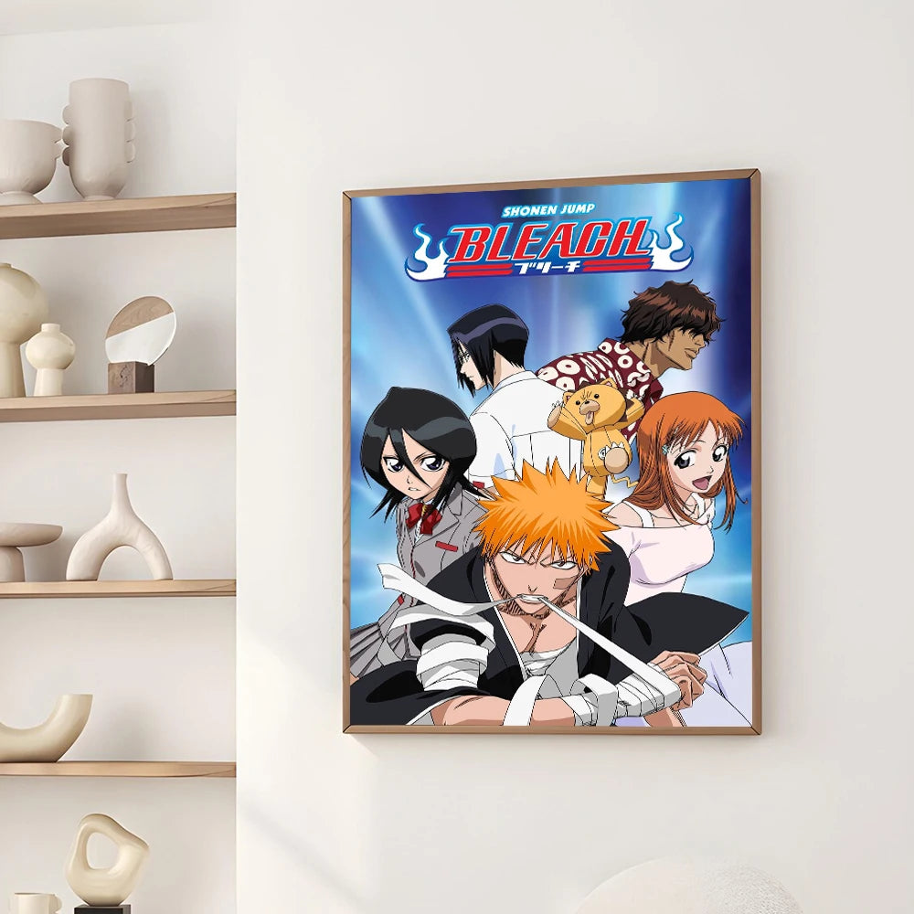 Anime Bleach Wandkunst Leinwanddruck mit Charakteren der Serie