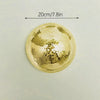 Round gold disco ball wall decor with a 20cm diameter.