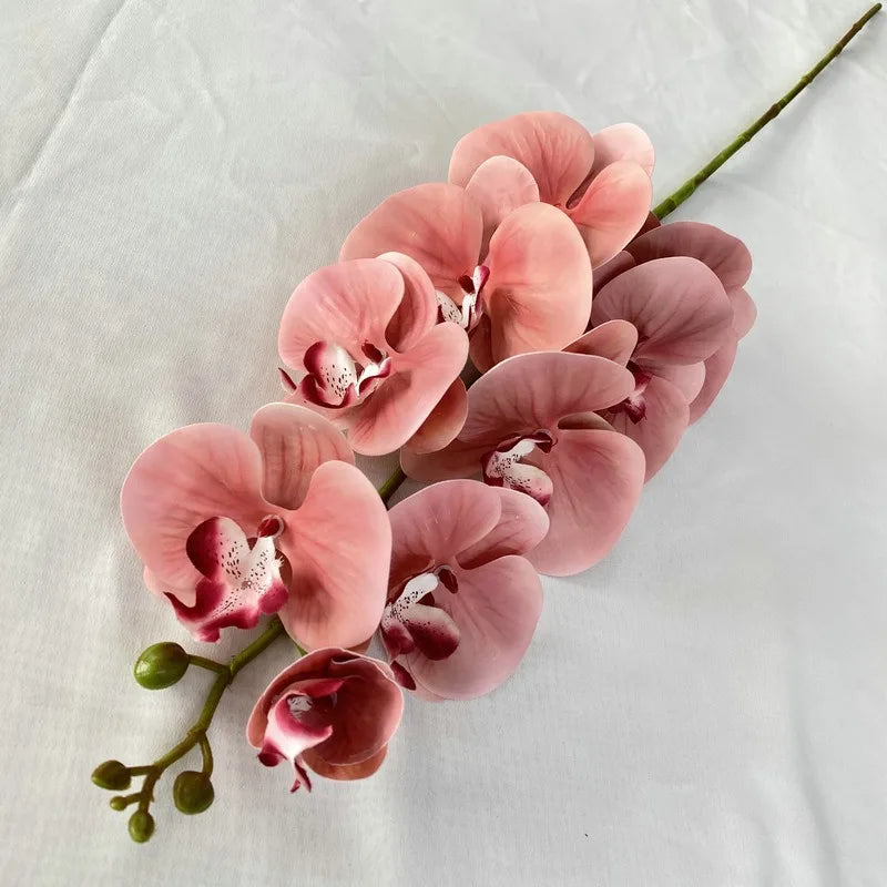 Artificial Butterfly Orchid Bouquet – 9 Silk Blooms for Home & Event Decor