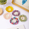 Natural Crystal Reiki Bowl with Flower Plate for Meditation and Home Decor