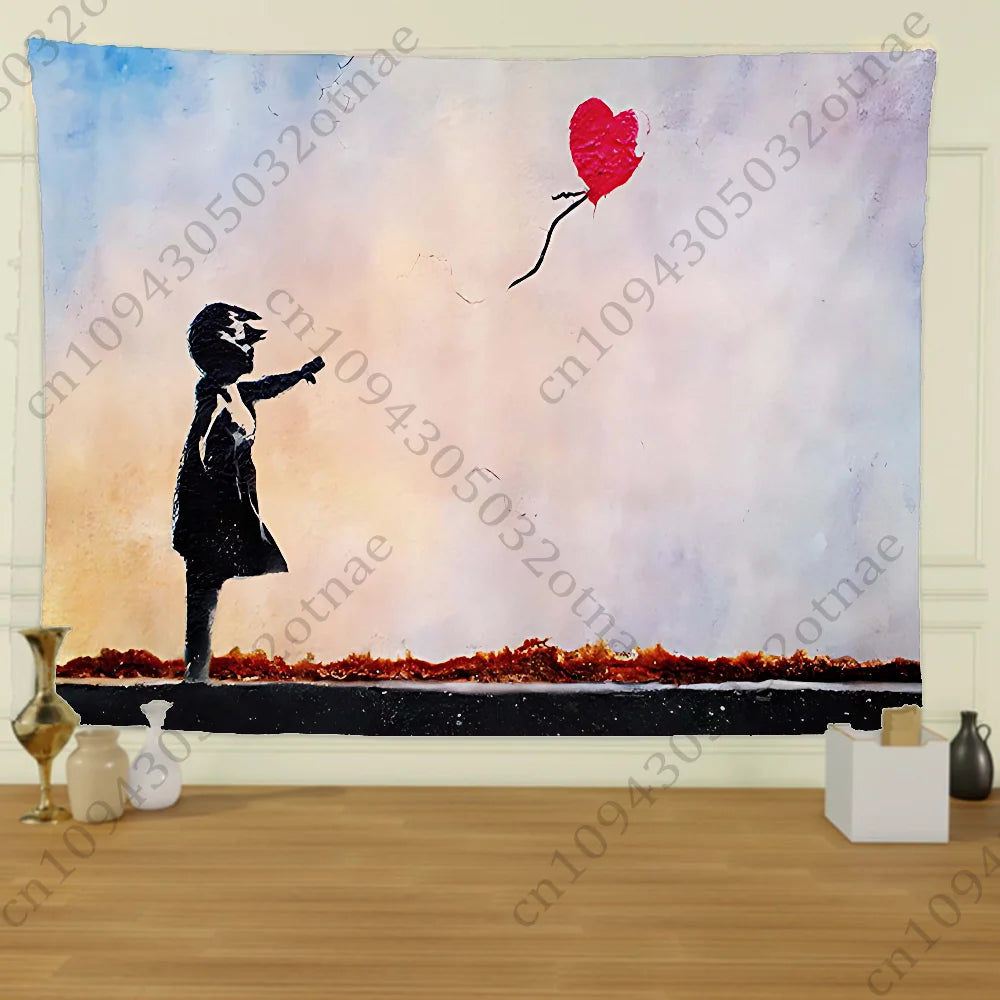 A canvas featuring a silhouette of a person and a red heart drawn in black on a light background.