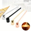 A set of stainless steel candle extinguishing tools with various colored handles and metal tips.