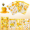 Yellow and orange bee honey gift bags with handles for party favors
