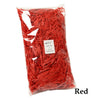 Bag of vibrant red crinkle paper shreds for gift boxes and party decor