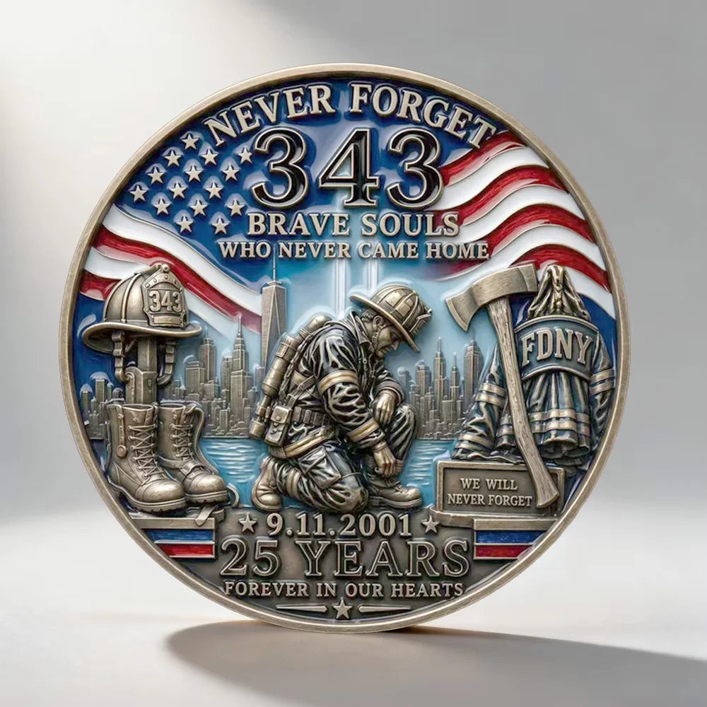 9/11 Memorial Coin – Honoring 343 Fallen Firefighters