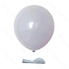 A single, round, white latex balloon is shown against a white background.