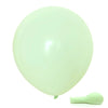 A single pale green balloon is shown next to a small, light green silicone tool.