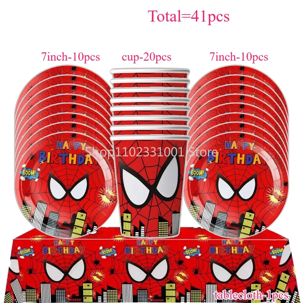 Superhero Birthday Party Tableware and Decoration Kit