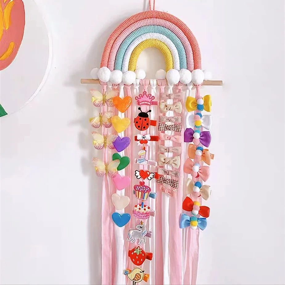 Rainbow Hair Clip Organizer Headband