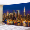 New York City Night View Tapestry Wall Hanging